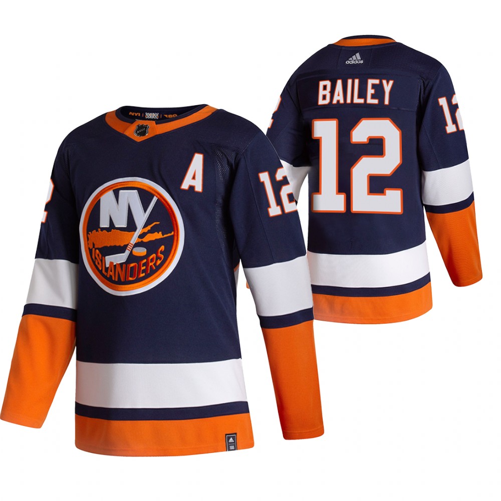 2021 Adidias New York Islanders #12 Josh Bailey Navy Blue Men Reverse Retro Alternate NHL Jersey->washington capitals->NHL Jersey